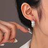 1 Pair Sexy Commute Shiny Flower Plating Copper Zircon White Gold Plated Gold Plated Earrings