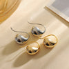 1 Pair Simple Style Artistic Shiny Water Droplets Copper 18K Gold Plated Ear Studs