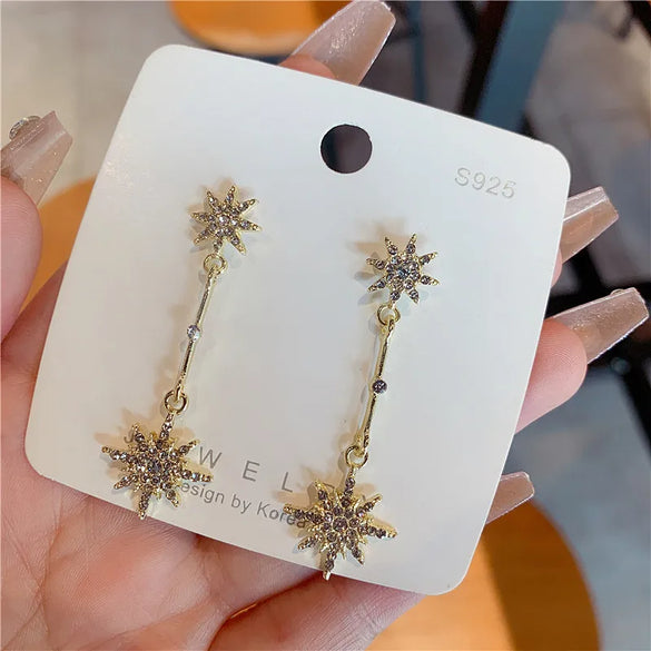 1 Pair Simple Style Bow Knot Inlay Copper Zircon Drop Earrings