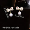 1 Pair Simple Style Bow Knot Inlay Zinc Alloy Rhinestones Drop Earrings