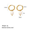 1 Pair Simple Style Bow Knot Shell Polishing Plating Inlay 304 Stainless Steel Pearl 18K Gold Plated Earrings Ear Studs