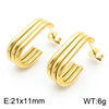 1 Pair Simple Style C Shape U Shape Geometric 304 Stainless Steel 18K Gold Plated Ear Studs