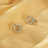 1 Pair Simple Style Circle 304 Stainless Steel 18K Gold Plated Ear Studs
