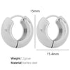 1 Pair Simple Style Circle Plating Titanium Steel 18K Gold Plated Earrings