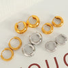 1 Pair Simple Style Circle Plating Titanium Steel 18K Gold Plated Earrings
