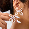 1 Pair Simple Style Classic Style Bow Knot Beaded Imitation Pearl Alloy Ear Studs