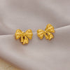 1 Pair Simple Style Classic Style Bow Knot Plating 304 Stainless Steel 18K Gold Plated Ear Studs