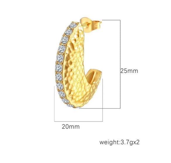 1 Pair Simple Style Classic Style Circle Solid Color Plating 304 Stainless Steel Titanium Steel 18K Gold Plated Ear Studs