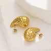 1 Pair Simple Style Classic Style Commute Water Droplets 304 Stainless Steel Titanium Steel 18K Gold Plated Ear Studs
