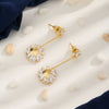 1 Pair Simple Style Classic Style Dandelion Inlay Copper Zircon 18K Gold Plated Drop Earrings