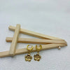 1 Pair Simple Style Classic Style Flower Plating 201 Stainless Steel Gold Plated Drop Earrings