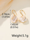 1 Pair Simple Style Classic Style Flower Plating Inlay Brass Zircon 14k Gold Plated 18k Gold Plated Drop Earrings