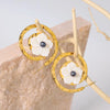 1 Pair Simple Style Classic Style Flower 304 Stainless Steel Gold Plated Earrings