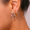 1 Pair Simple Style Classic Style Geometric Plating Inlay 304 Stainless Steel Rhinestones 18K Gold Plated Ear Studs