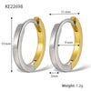 1 Pair Simple Style Classic Style Geometric Plating Sterling Silver 18k Gold Plated Hoop Earrings