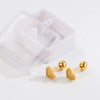 1 Pair Simple Style Classic Style Heart Shape Bow Knot Plating 304 Stainless Steel 14K Gold Plated Ear Studs