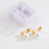 1 Pair Simple Style Classic Style Heart Shape Bow Knot Plating 304 Stainless Steel 14K Gold Plated Ear Studs