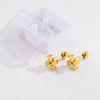 1 Pair Simple Style Classic Style Heart Shape Bow Knot Plating 304 Stainless Steel 14K Gold Plated Ear Studs