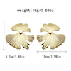 1 Pair Simple Style Classic Style Leaves Plant Ginkgo Leaf Plating 304 Stainless Steel 14K Gold Plated Drop Earrings