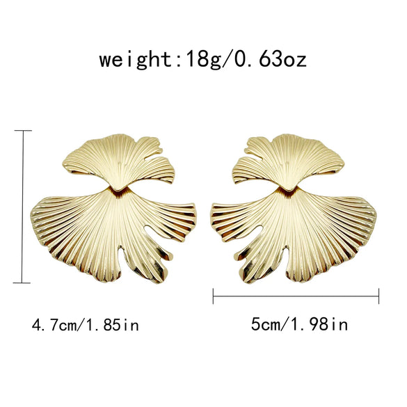 1 Pair Simple Style Classic Style Leaves Plant Ginkgo Leaf Plating 304 Stainless Steel 14K Gold Plated Drop Earrings