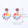1 Pair Simple Style Classic Style Letter Printing Arylic Drop Earrings