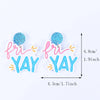 1 Pair Simple Style Classic Style Letter Printing Arylic Drop Earrings