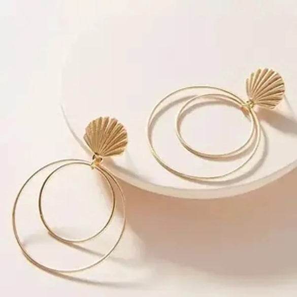 1 Pair Simple Style Classic Style Pentagram Starfish Shell Alloy Ear Studs