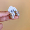 1 Pair Simple Style Classic Style Round Inlay Imitation Pearl Rhinestones Ear Studs
