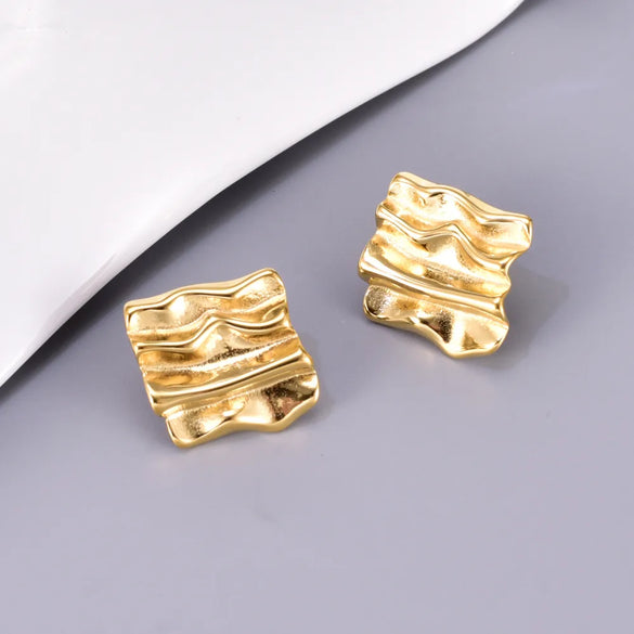 1 Pair Simple Style Classic Style Semicircle Plating 304 Stainless Steel Titanium Steel 18K Gold Plated Ear Studs