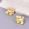 1 Pair Simple Style Classic Style Semicircle Plating 304 Stainless Steel Titanium Steel 18K Gold Plated Ear Studs