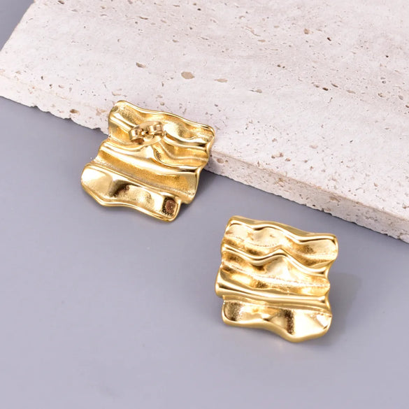 1 Pair Simple Style Classic Style Semicircle Plating 304 Stainless Steel Titanium Steel 18K Gold Plated Ear Studs
