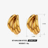 1 Pair Simple Style Classic Style Solid Color 304 Stainless Steel 18K Gold Plated Ear Studs
