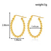 1 Pair Simple Style Classic Style Solid Color 304 Stainless Steel Earrings