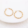 1 Pair Simple Style Classic Style Solid Color Plating 304 Stainless Steel 18K Gold Plated Earrings