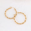1 Pair Simple Style Classic Style Solid Color Plating 304 Stainless Steel 18K Gold Plated Earrings