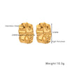 1 Pair Simple Style Classic Style Solid Color Plating 304 Stainless Steel Titanium Steel 18K Gold Plated Ear Studs