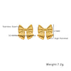 1 Pair Simple Style Classic Style Solid Color Plating 304 Stainless Steel Titanium Steel 18K Gold Plated Ear Studs