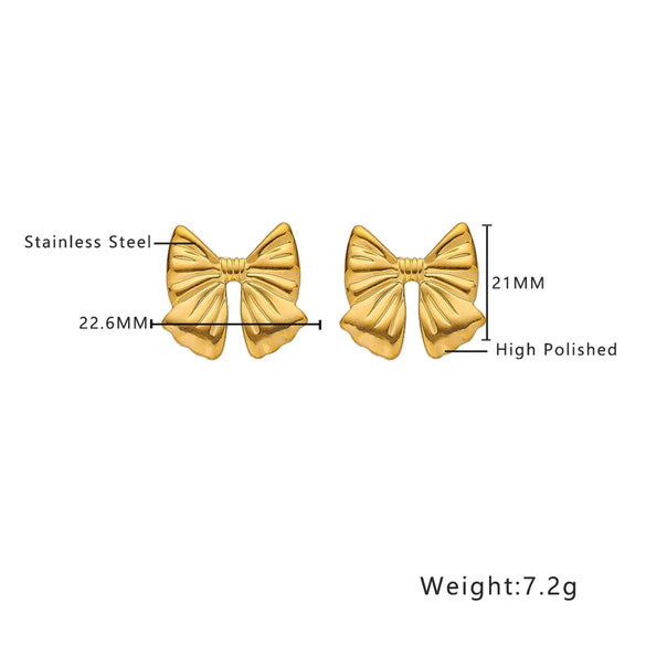 1 Pair Simple Style Classic Style Solid Color Plating 304 Stainless Steel Titanium Steel 18K Gold Plated Ear Studs