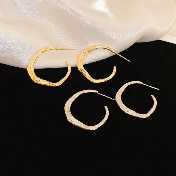 1 Pair Simple Style Classic Style Solid Color Plating Alloy Ear Studs