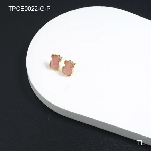 1 Pair Simple Style Classic Style Solid Color Plating Stainless Steel 18k Gold Plated Ear Studs
