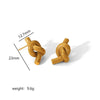 1 Pair Simple Style Classic Style Solid Color Polishing Plating 304 Stainless Steel 18K Gold Plated Ear Studs