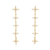 1 Pair Simple Style Classic Style Star Inlay Copper Rhinestones Drop Earrings