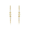 1 Pair Simple Style Classic Style Star Inlay Copper Rhinestones Drop Earrings