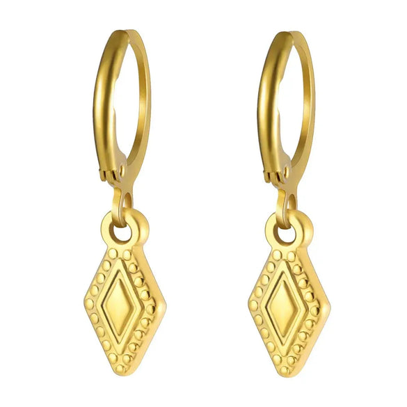 1 Pair Simple Style Classic Style Sun Starfish Shell Plating 304 Stainless Steel Drop Earrings