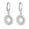1 Pair Simple Style Classic Style Sun Starfish Shell Plating 304 Stainless Steel Drop Earrings