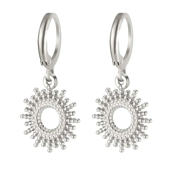 1 Pair Simple Style Classic Style Sun Starfish Shell Plating 304 Stainless Steel Drop Earrings
