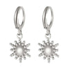 1 Pair Simple Style Classic Style Sun Starfish Shell Plating 304 Stainless Steel Drop Earrings