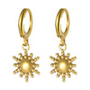 1 Pair Simple Style Classic Style Sun Starfish Shell Plating 304 Stainless Steel Drop Earrings