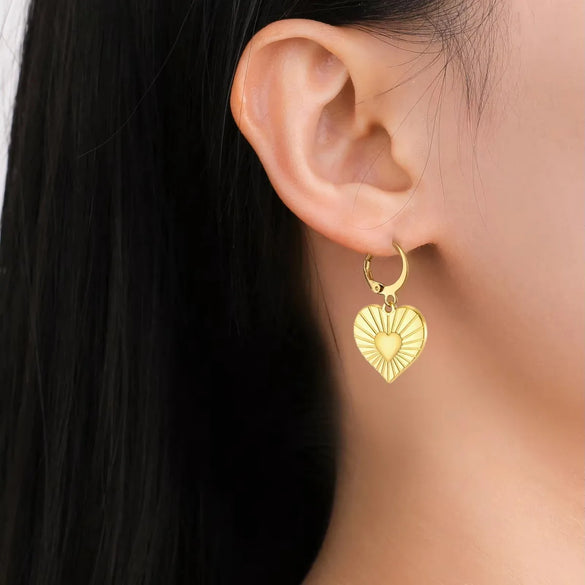 1 Pair Simple Style Classic Style Sun Starfish Shell Plating 304 Stainless Steel Drop Earrings