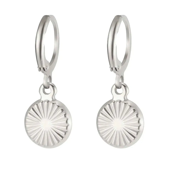 1 Pair Simple Style Classic Style Sun Starfish Shell Plating 304 Stainless Steel Drop Earrings